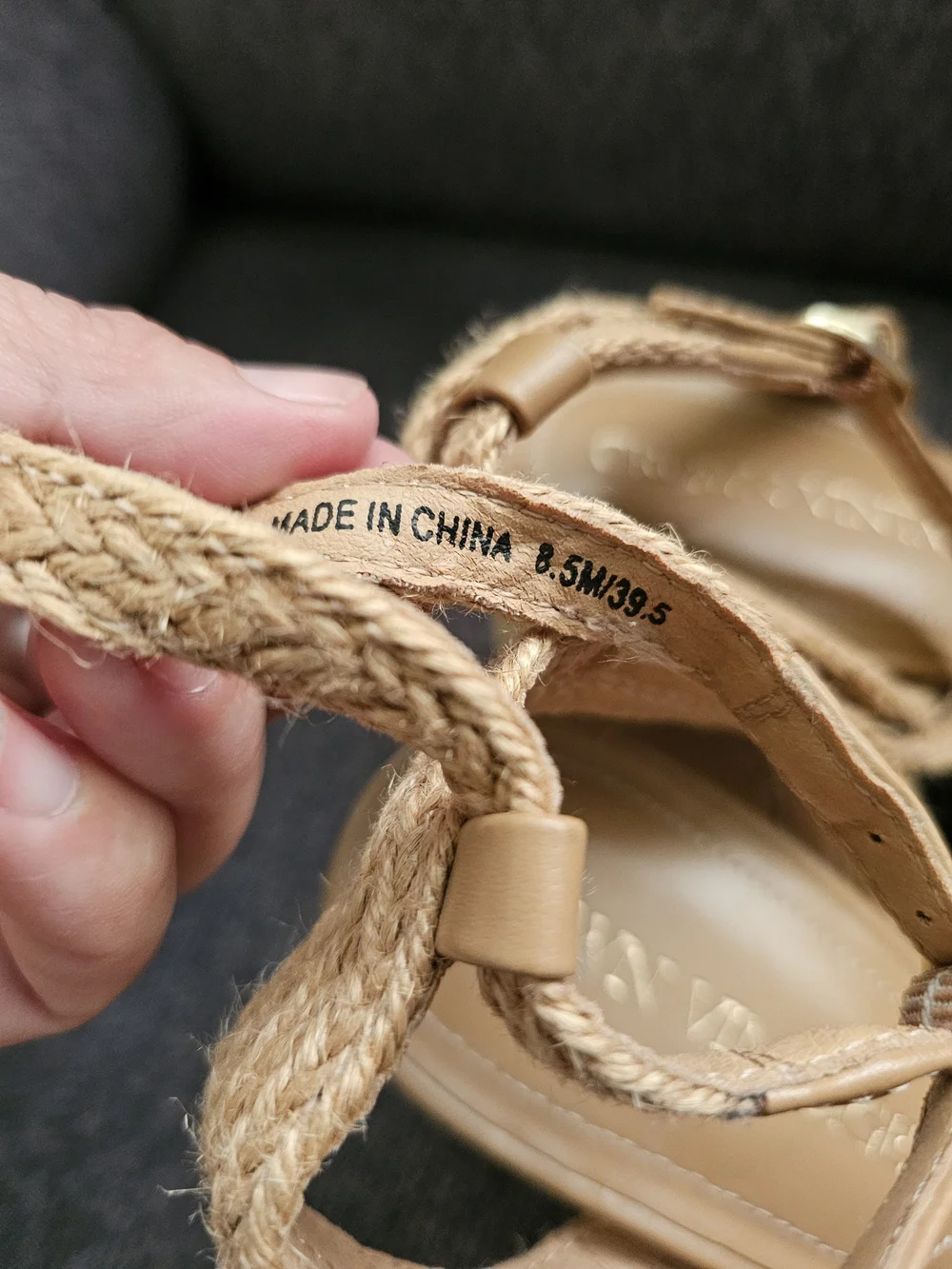 Crown Vintage Tan Braided Platform Sandals - Women's